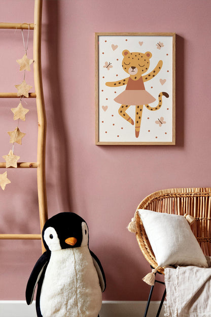 Cheetah Ballerina Print - Cute Kids Wall Art