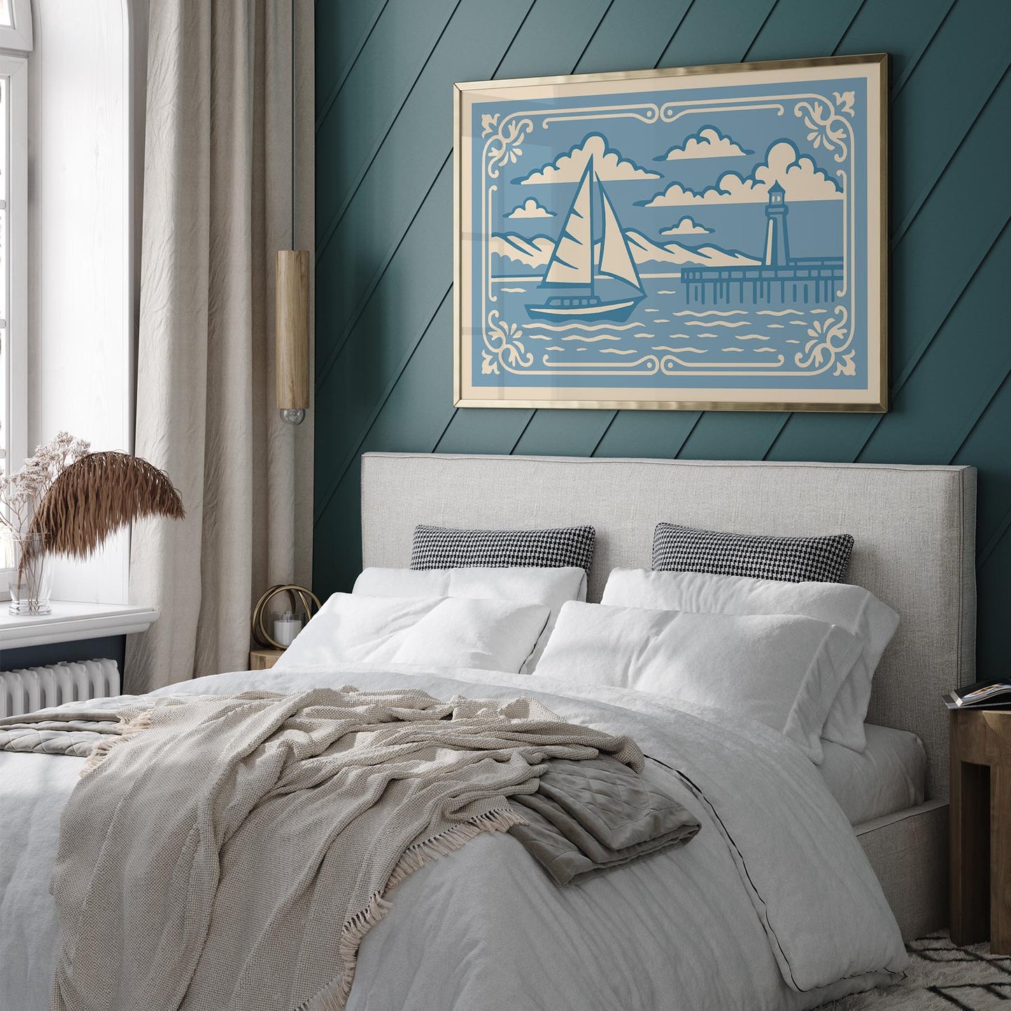 Coastal Blue Landscape Horizontal Print