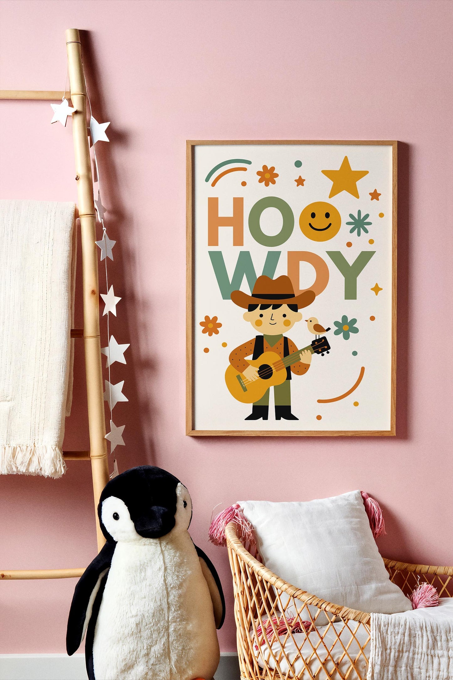 Howdy Cowboy Poster – Western Kids Wall Art