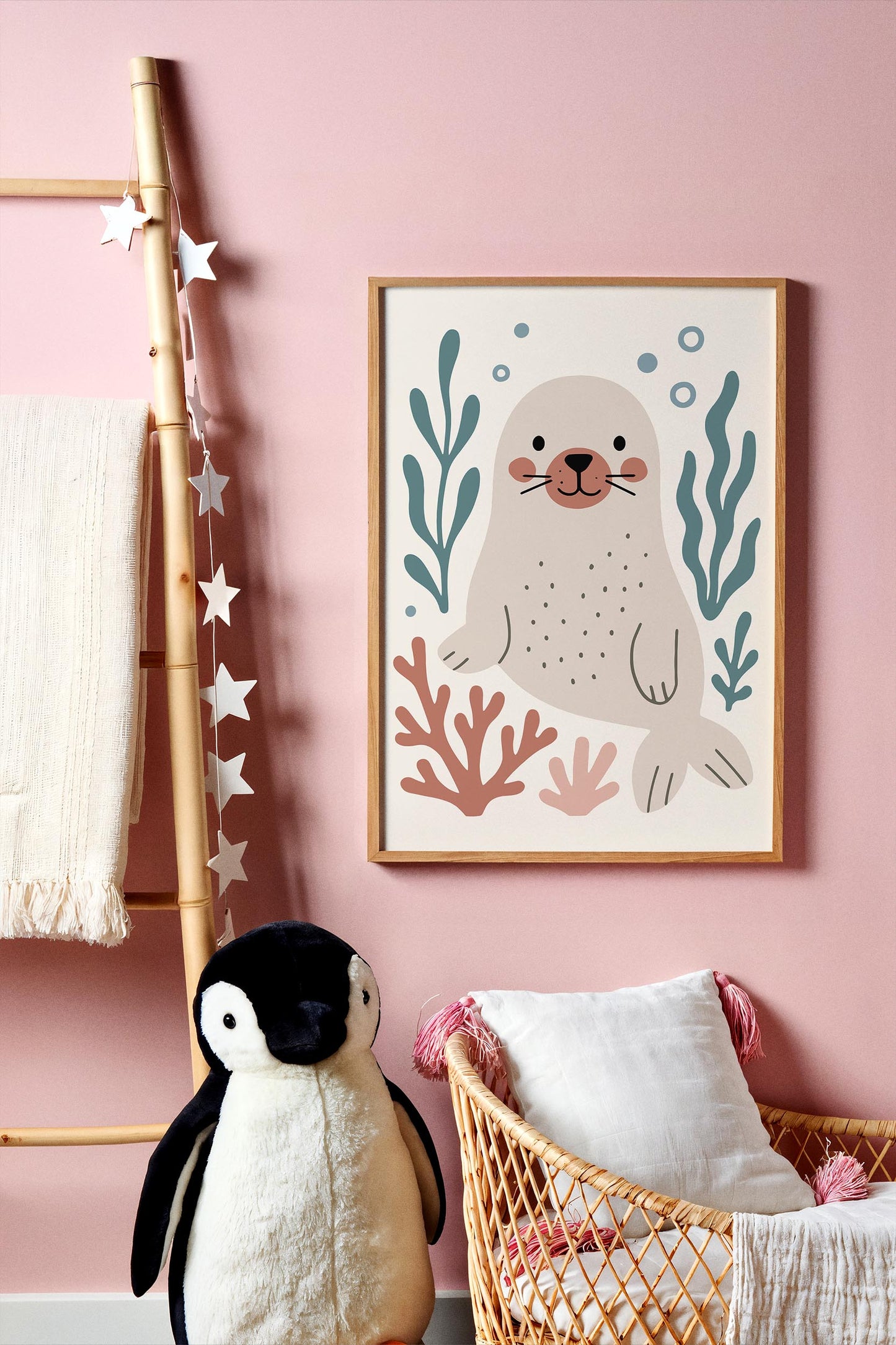 Cute Seal Poster – Kids Room Wall Art