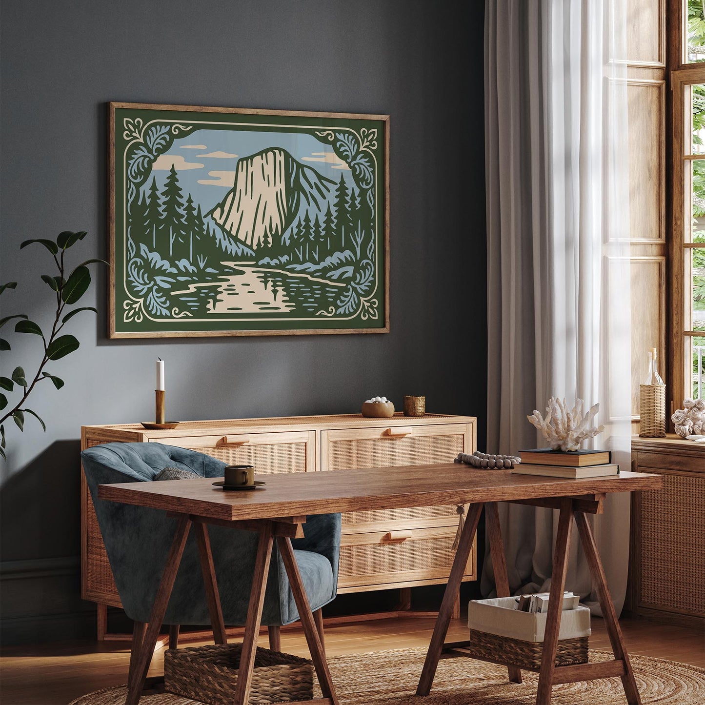 Yosemite National Park Poster - Landscape Horizontal Art Print
