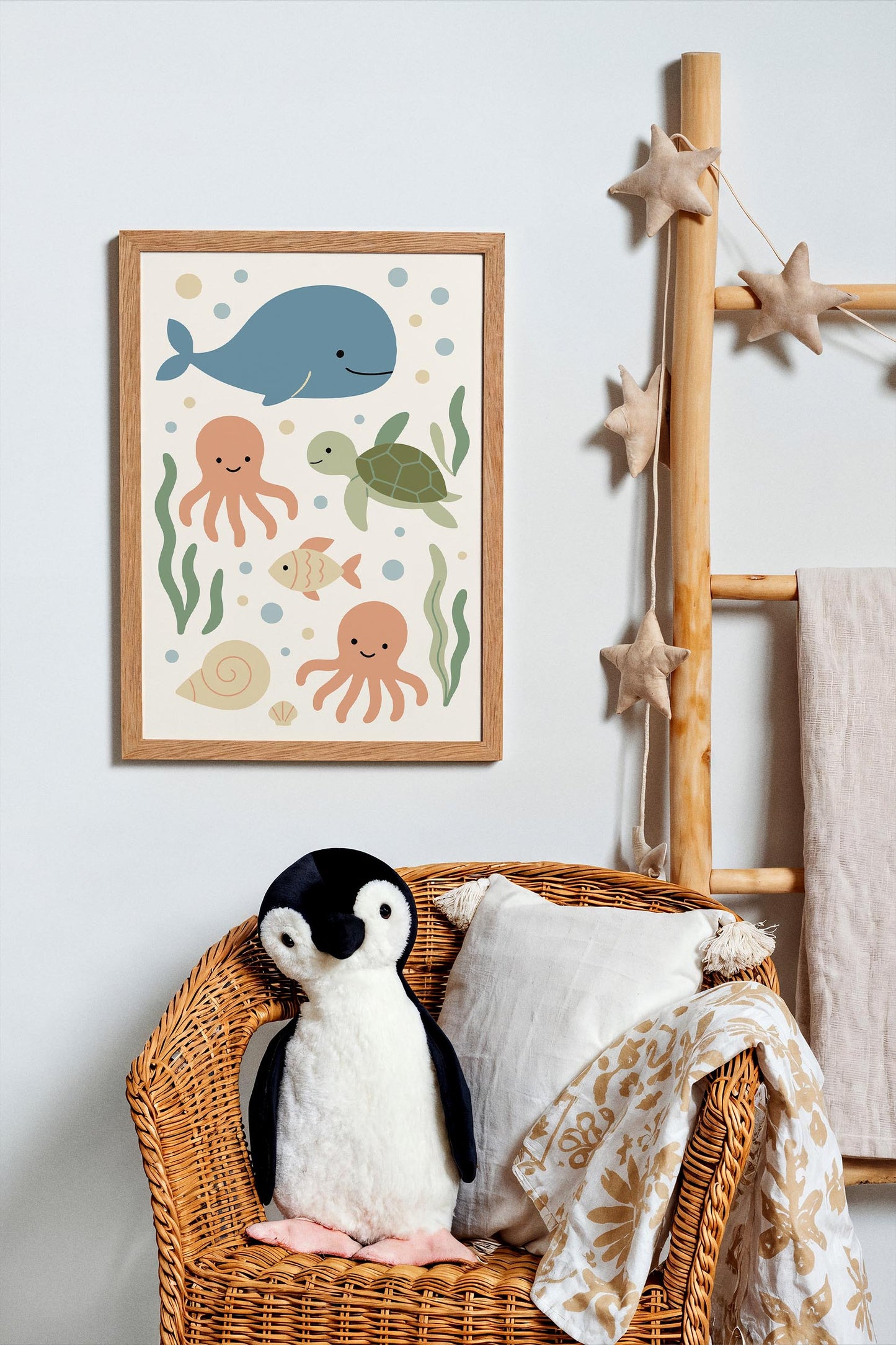 Nautical Animals Poster – Coastal Wall Art