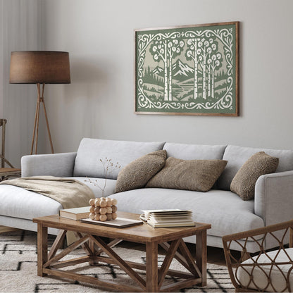Aspen Mountain Landscape Poster - Horizontal Wall Art