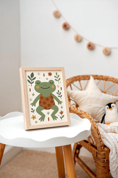 Cute Frog Print -  Kids Wall Art
