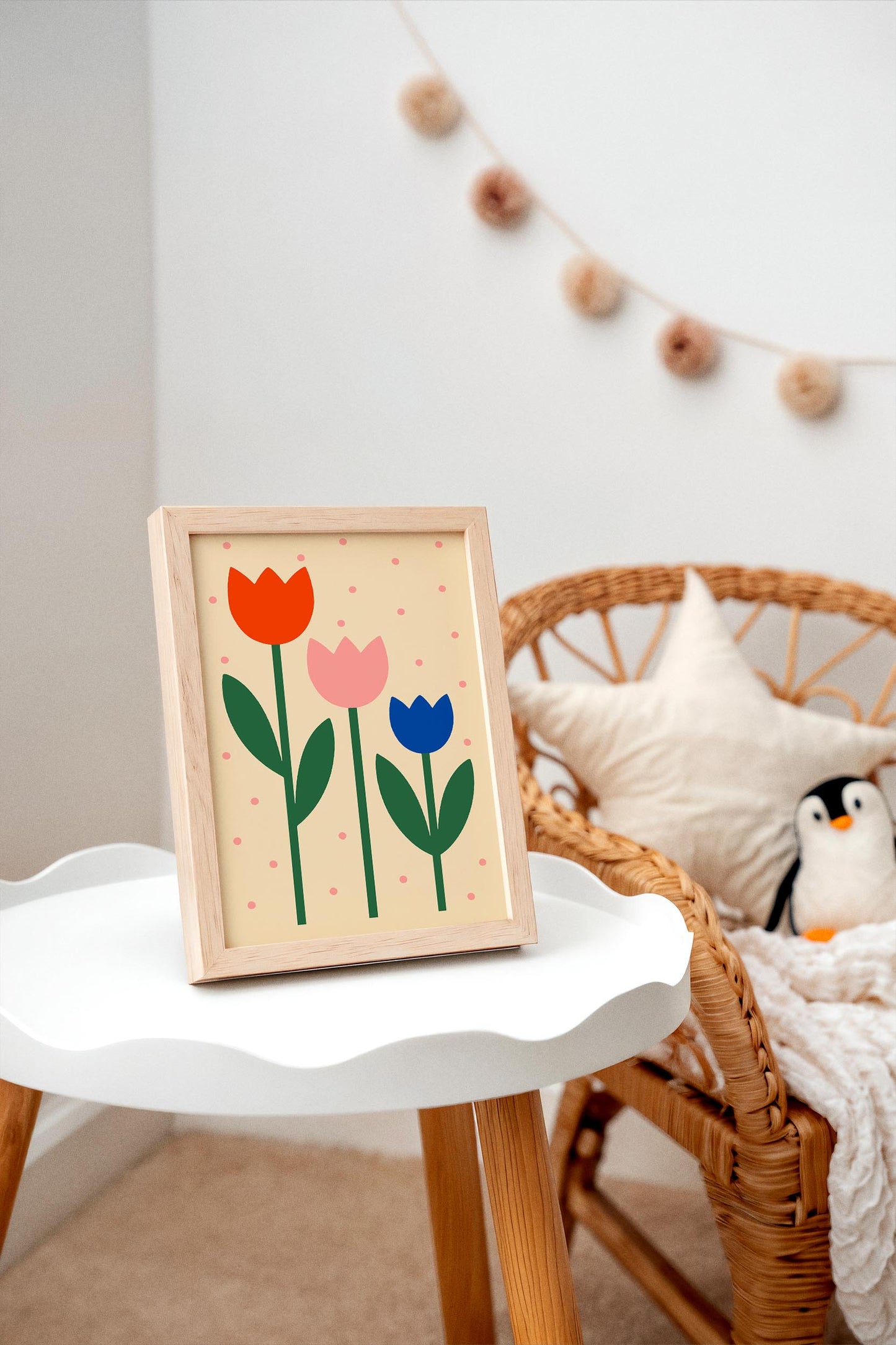 Minimalist Tulips Print - Floral Wall Art