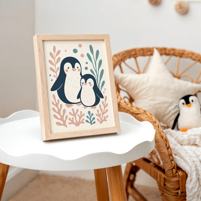 Cute Penguins Poster - Kids Room Wall Art Decor