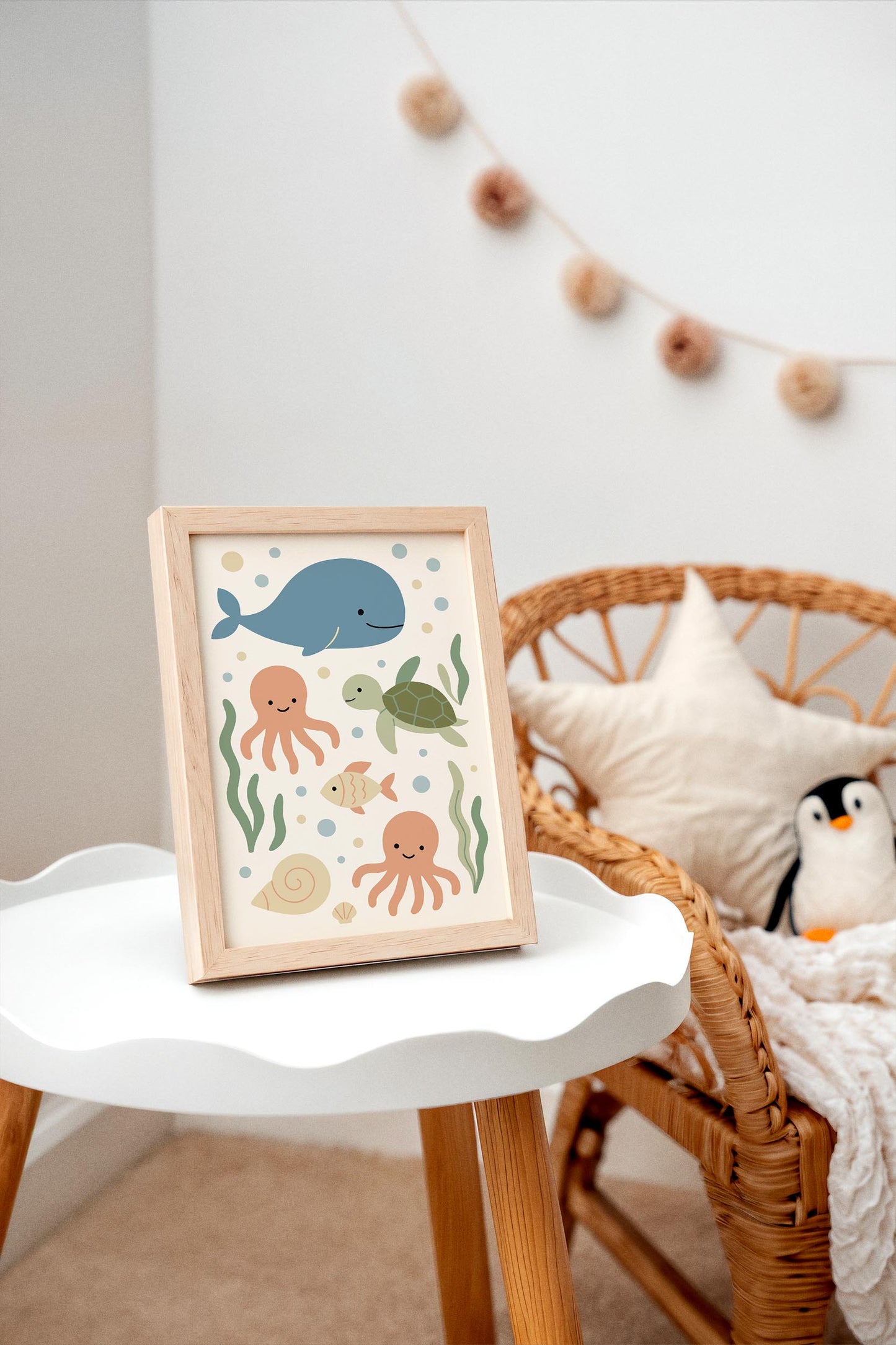 Nautical Animals Poster – Coastal Wall Art