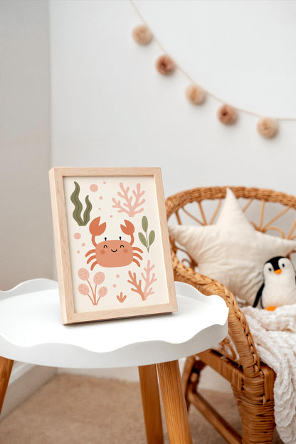 Funny Crab Poster – Cute Kids Wall Art