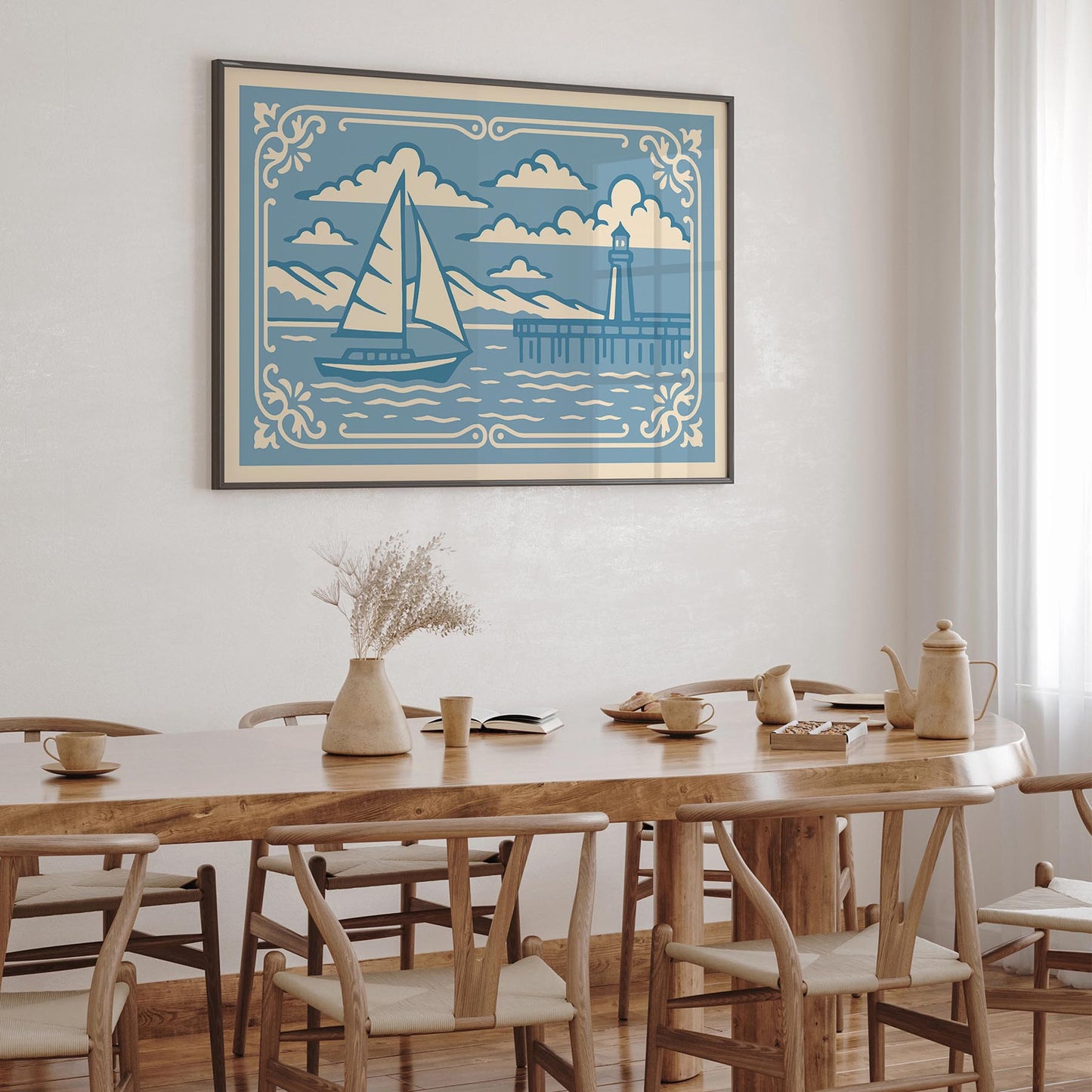 Coastal Blue Landscape Horizontal Print