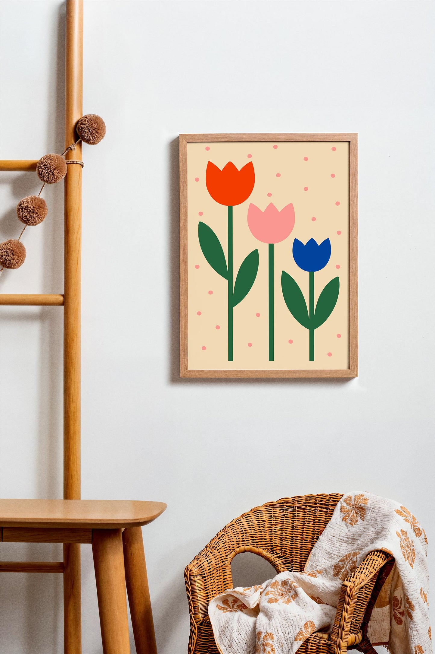 Minimalist Tulips Print - Floral Wall Art
