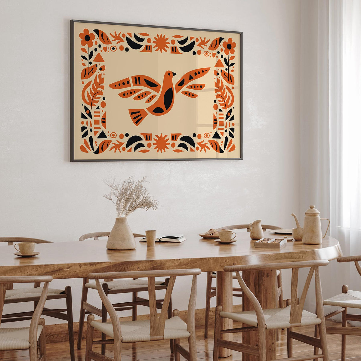 Afrohemian Bird Boho Art Poster