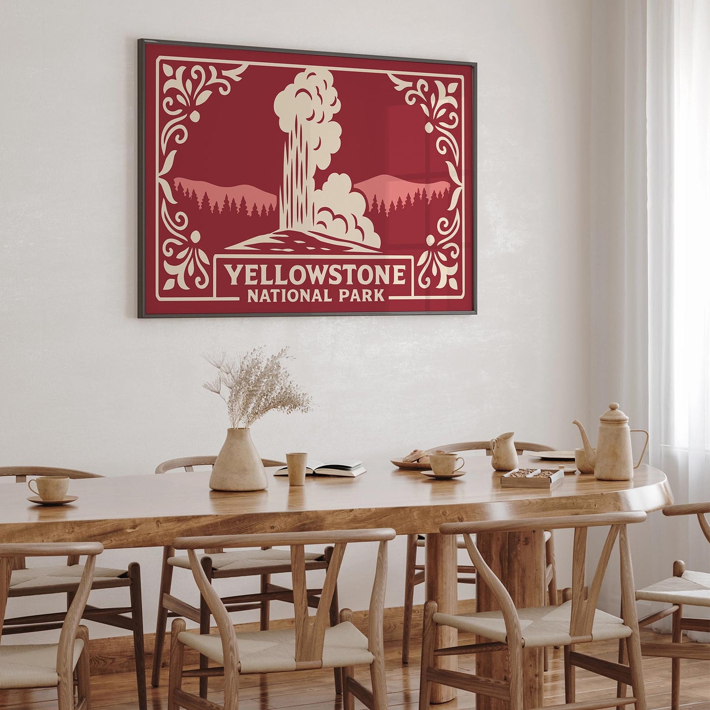 Yellowstone Horizontal Art Print for Mantel Decor