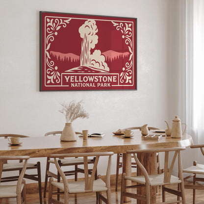 Yellowstone Horizontal Art Print for Mantel Decor