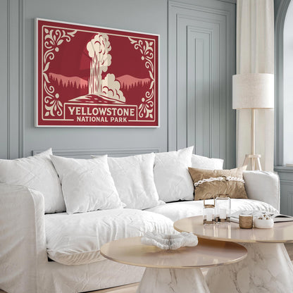 Yellowstone Horizontal Art Print for Mantel Decor
