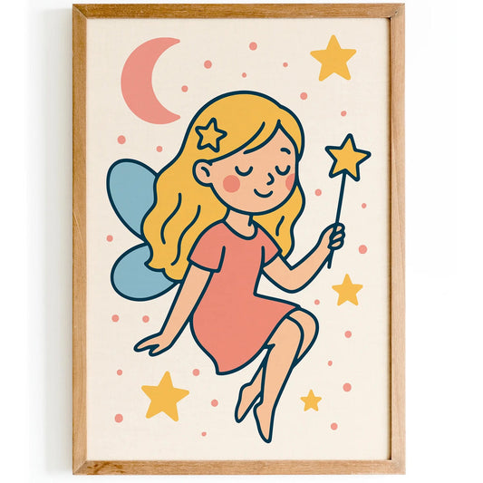 Little Fairy Wall Art Print – Magical Kids’ Room Decor