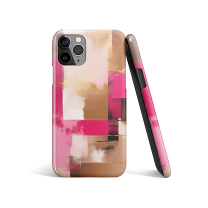 Beige and Pink Painting iPhone Case