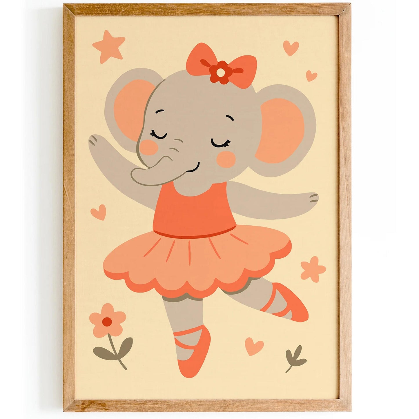 Cute Elephant Ballerina – Nursery Wall Art