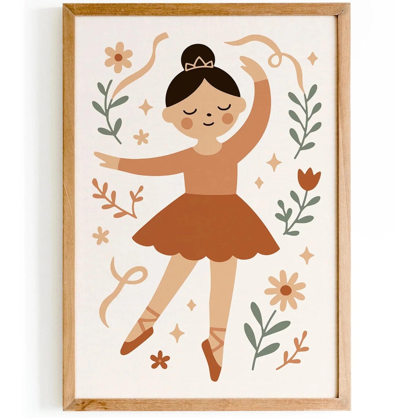 Little Ballerina Wall Art Print – Nursery & Kids Room Decor