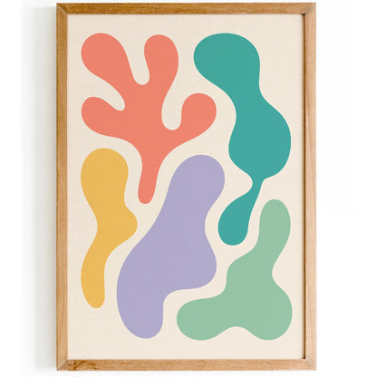Colorful Abstract Shapes Kids Room Poster
