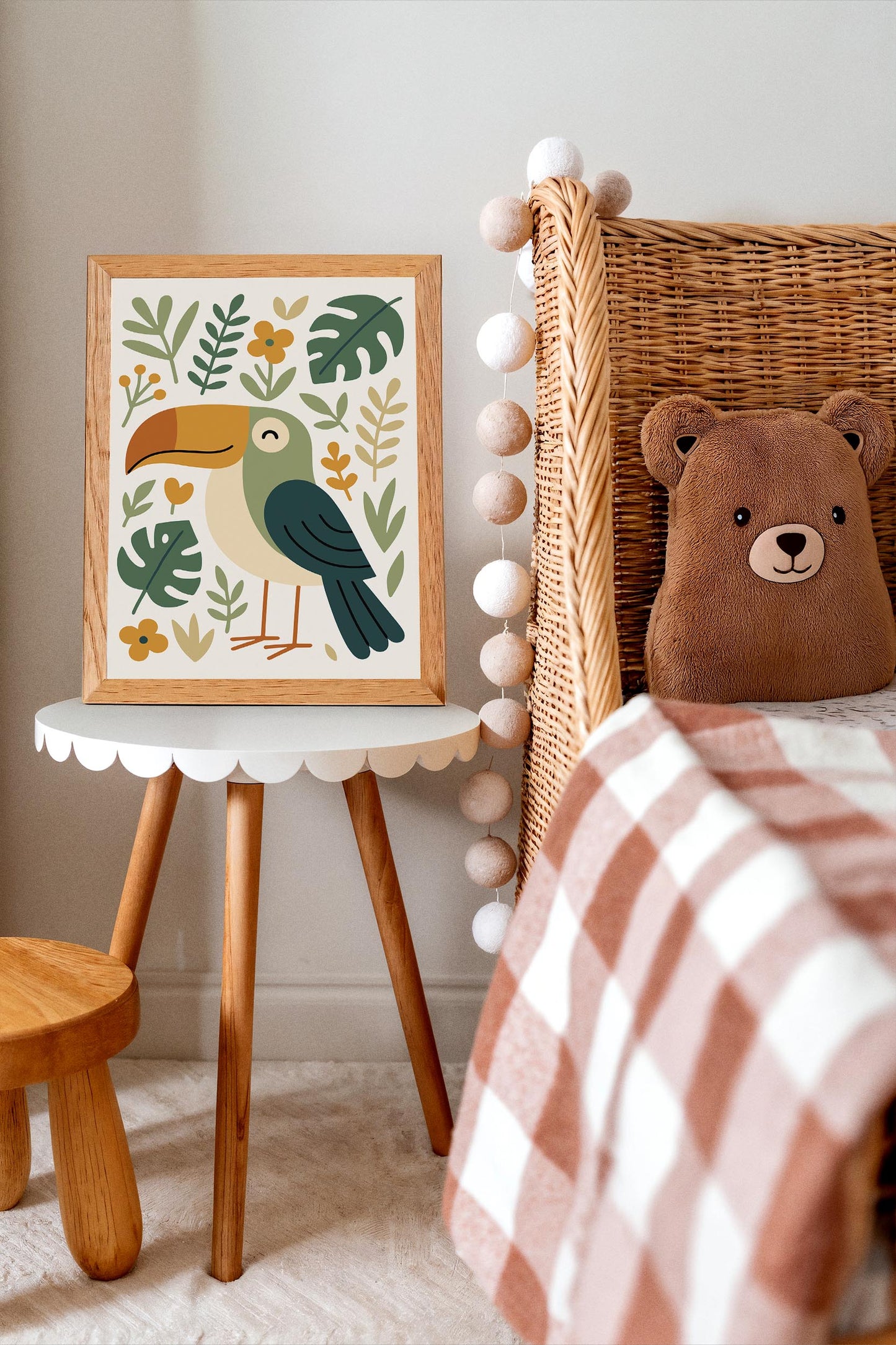 Cute Toucan Print - Jungle Kids Wall Art
