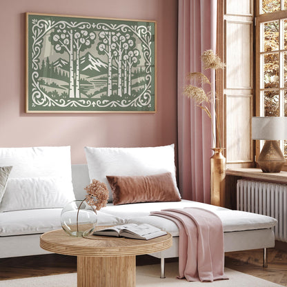 Aspen Mountain Landscape Poster - Horizontal Wall Art