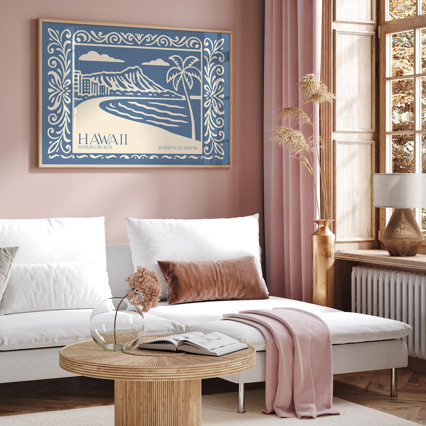 Waikiki Beach Hawaii Horizontal Print
