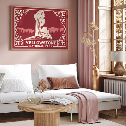 Yellowstone Horizontal Art Print for Mantel Decor
