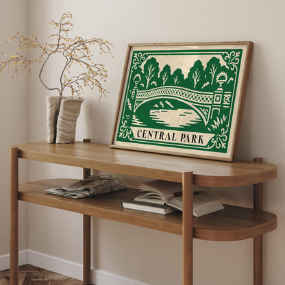 Bow Bridge Central Park Poster - Horizontal Wall Art Print