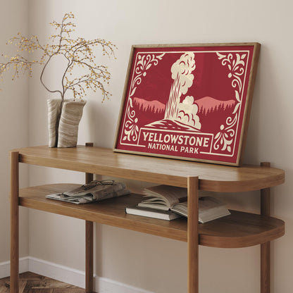 Yellowstone Horizontal Art Print for Mantel Decor