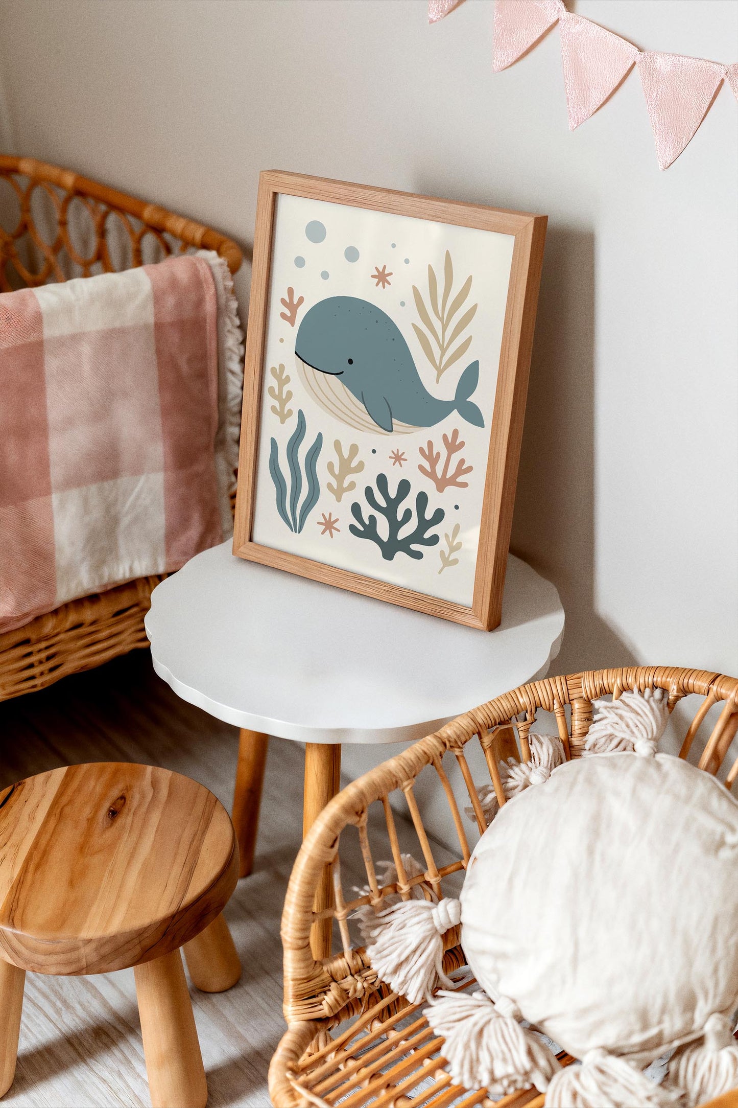 Cute Whale Poster – Ocean Nursery Wall Art