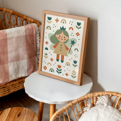 Cute Fairy Art Print - Kids Girl Room Decor
