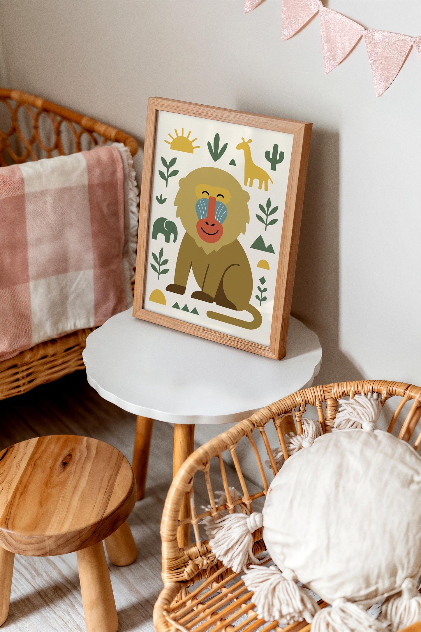 Mandrill Portrait Poster – Jungle Wildlife Wall Art