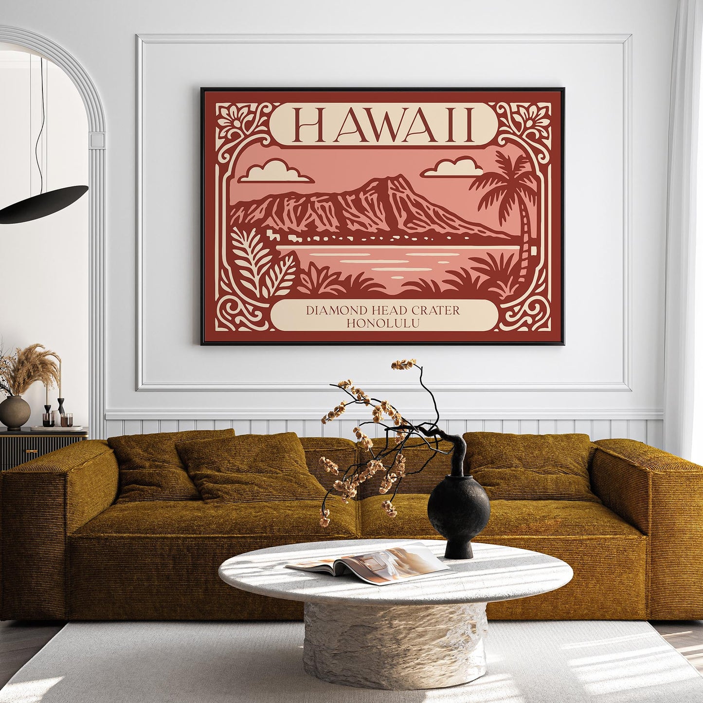 Diamond Head Crater Honolulu Horizontal Wall Art Print