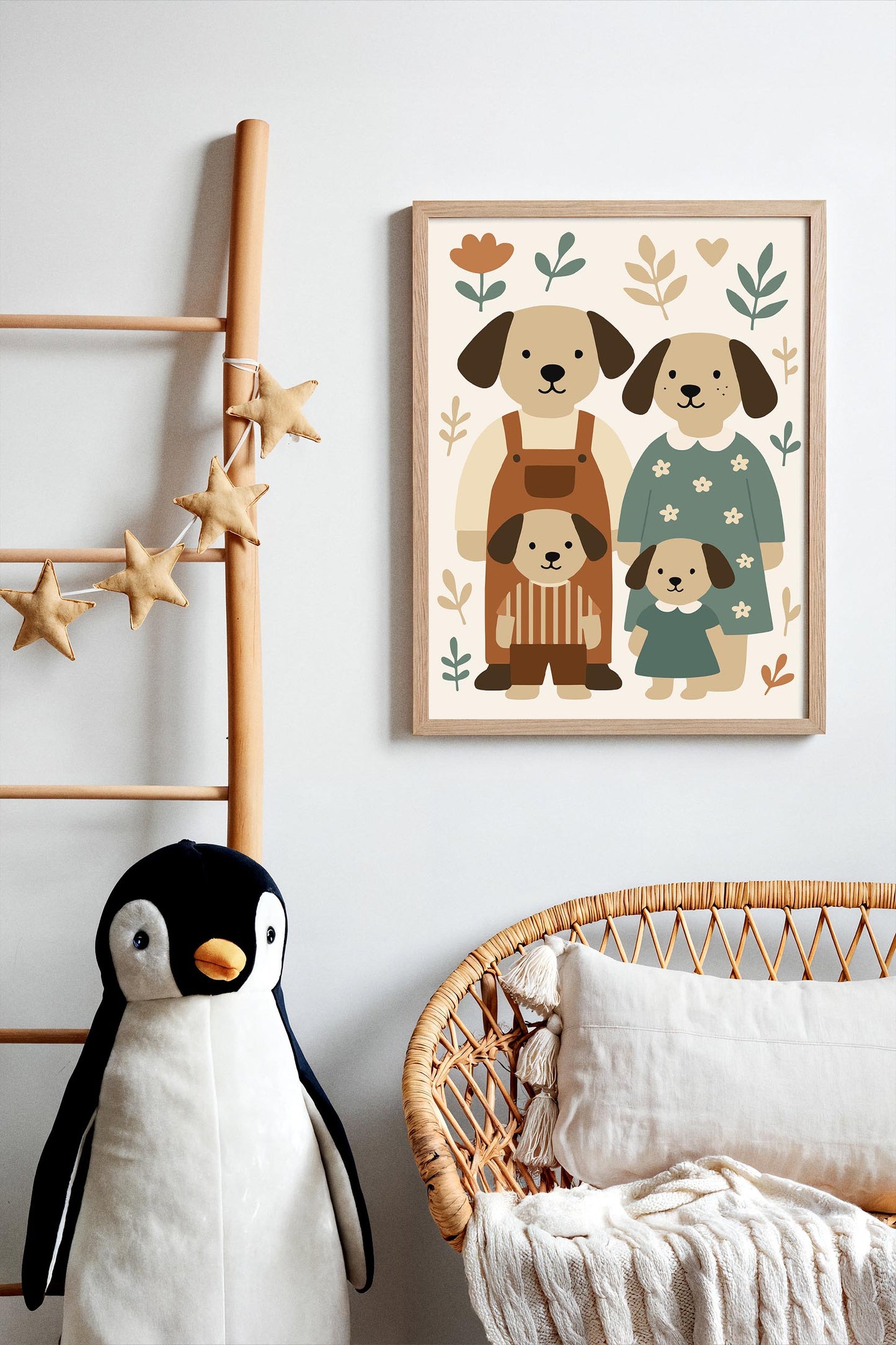 Dog Family Poster – Kids Room Wall Art