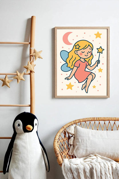Little Fairy Wall Art Print – Magical Kids’ Room Decor