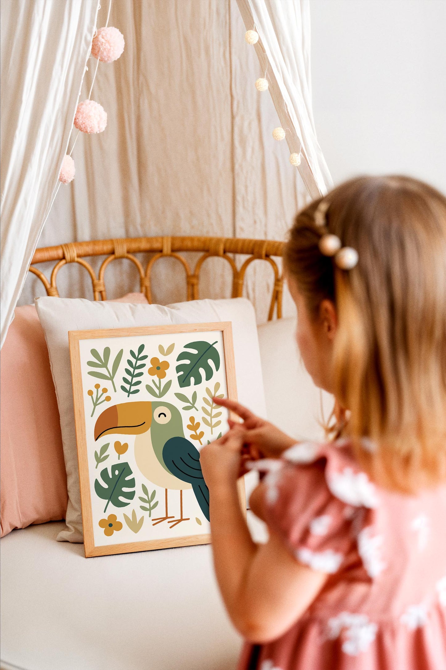 Cute Toucan Print - Jungle Kids Wall Art