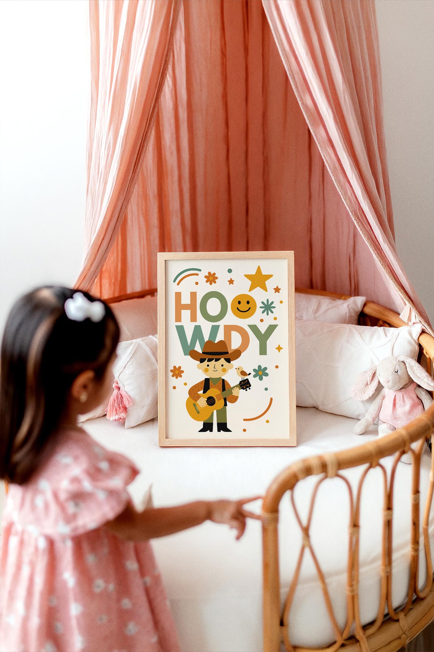Howdy Cowboy Poster – Western Kids Wall Art