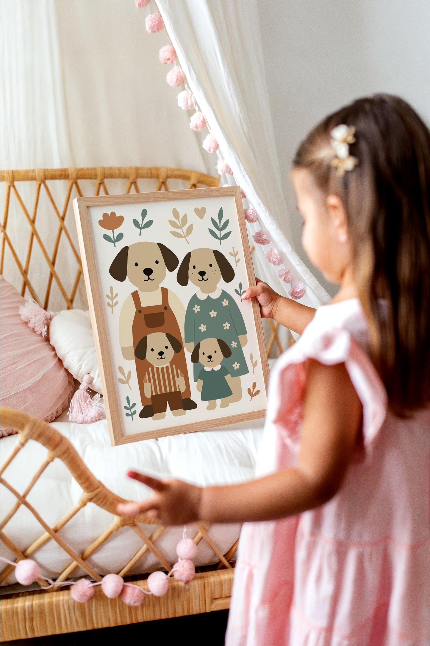 Dog Family Poster – Kids Room Wall Art