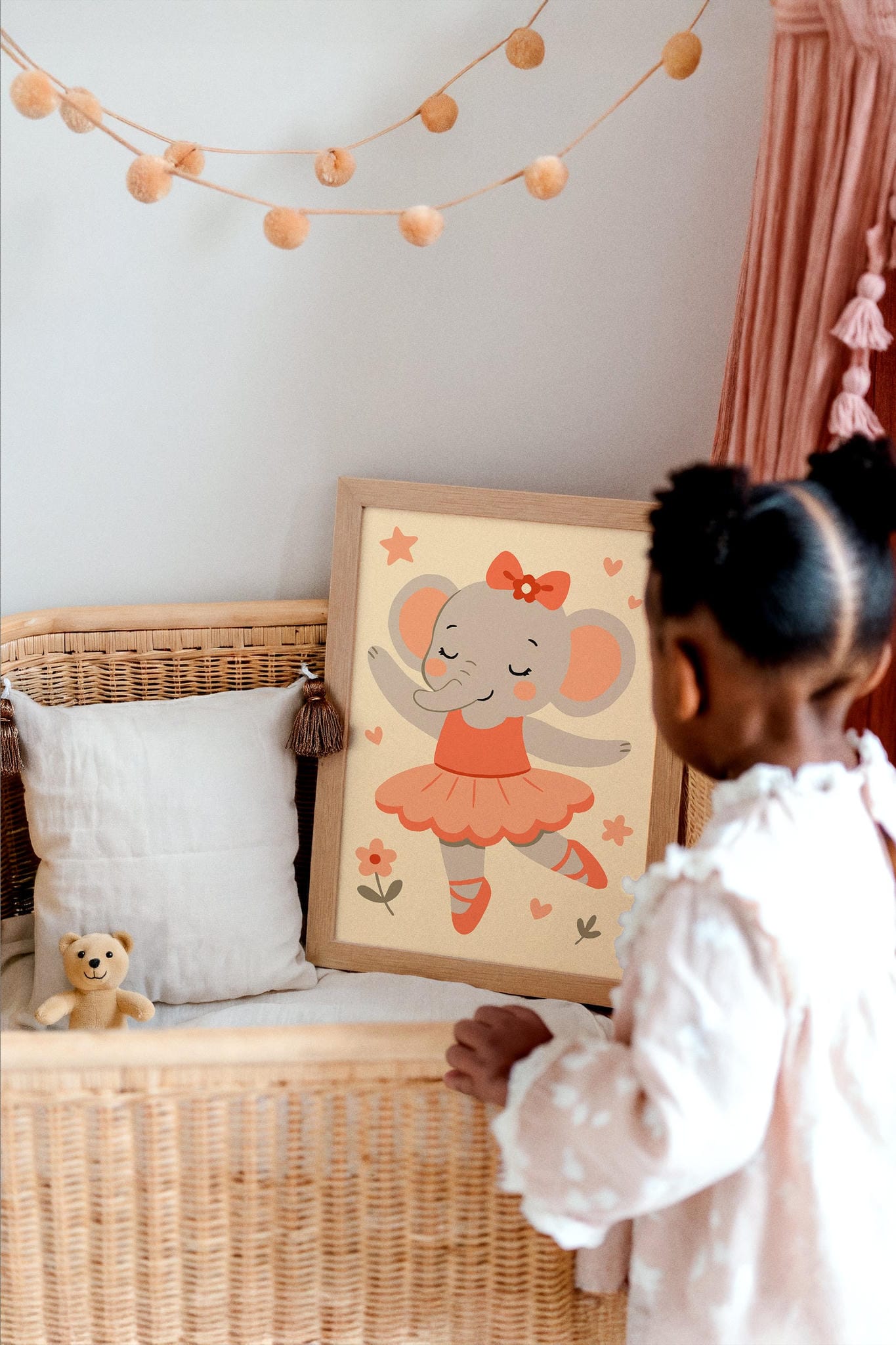 Cute Elephant Ballerina – Nursery Wall Art