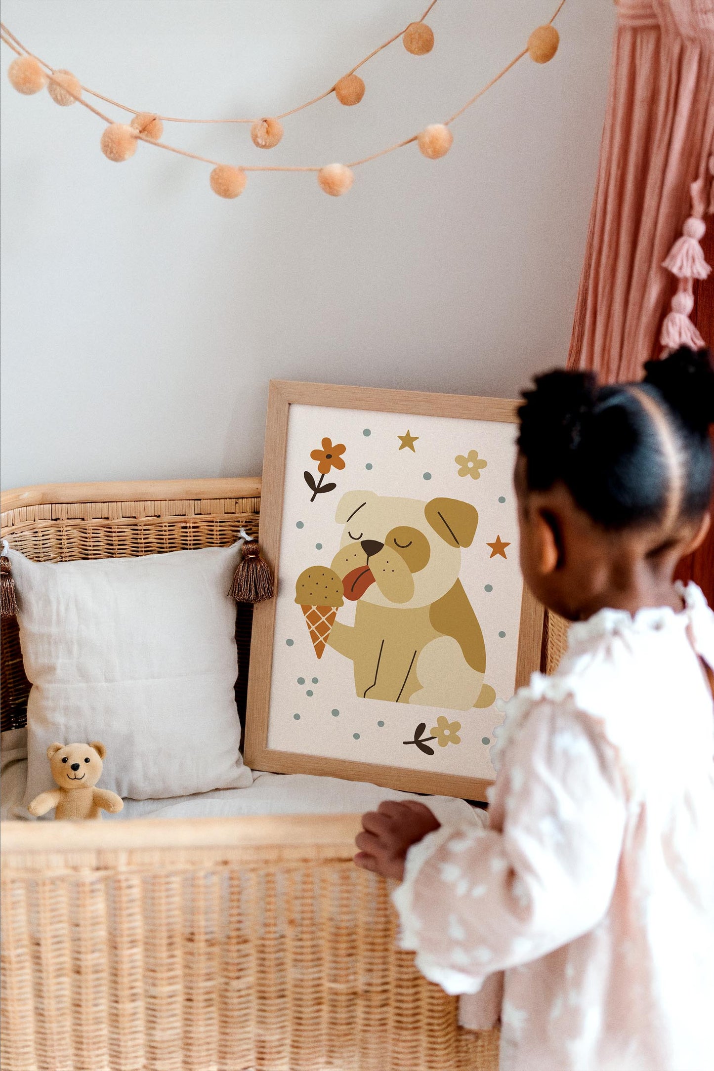 Funny Bulldog Print - Kids Wall Art