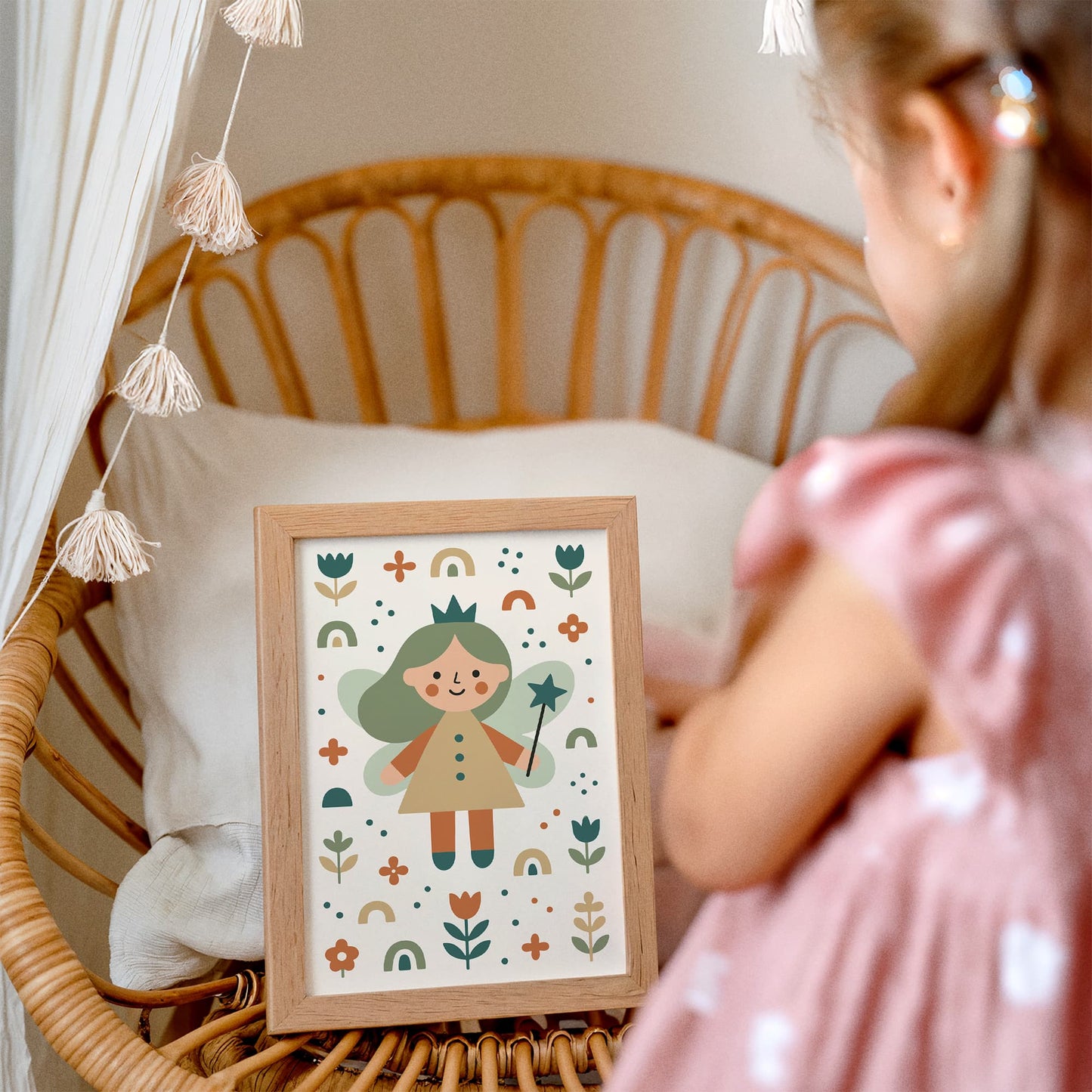 Cute Fairy Art Print - Kids Girl Room Decor