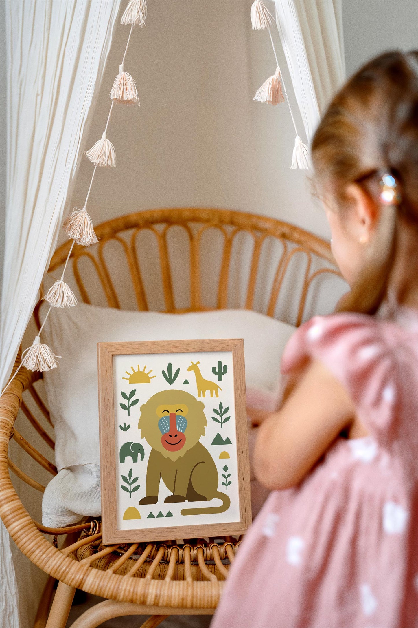 Mandrill Portrait Poster – Jungle Wildlife Wall Art