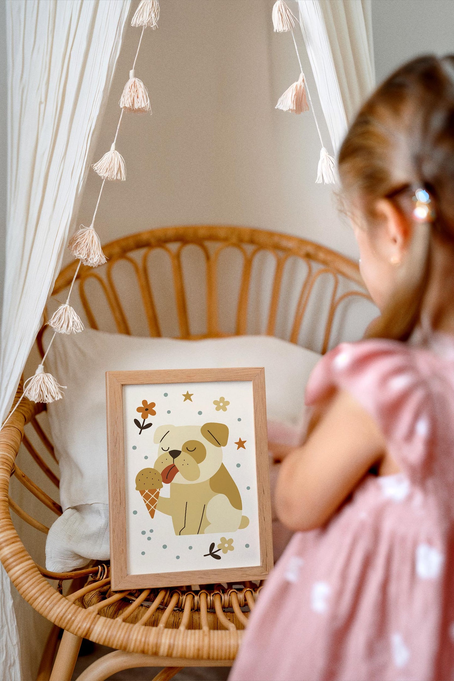 Funny Bulldog Print - Kids Wall Art