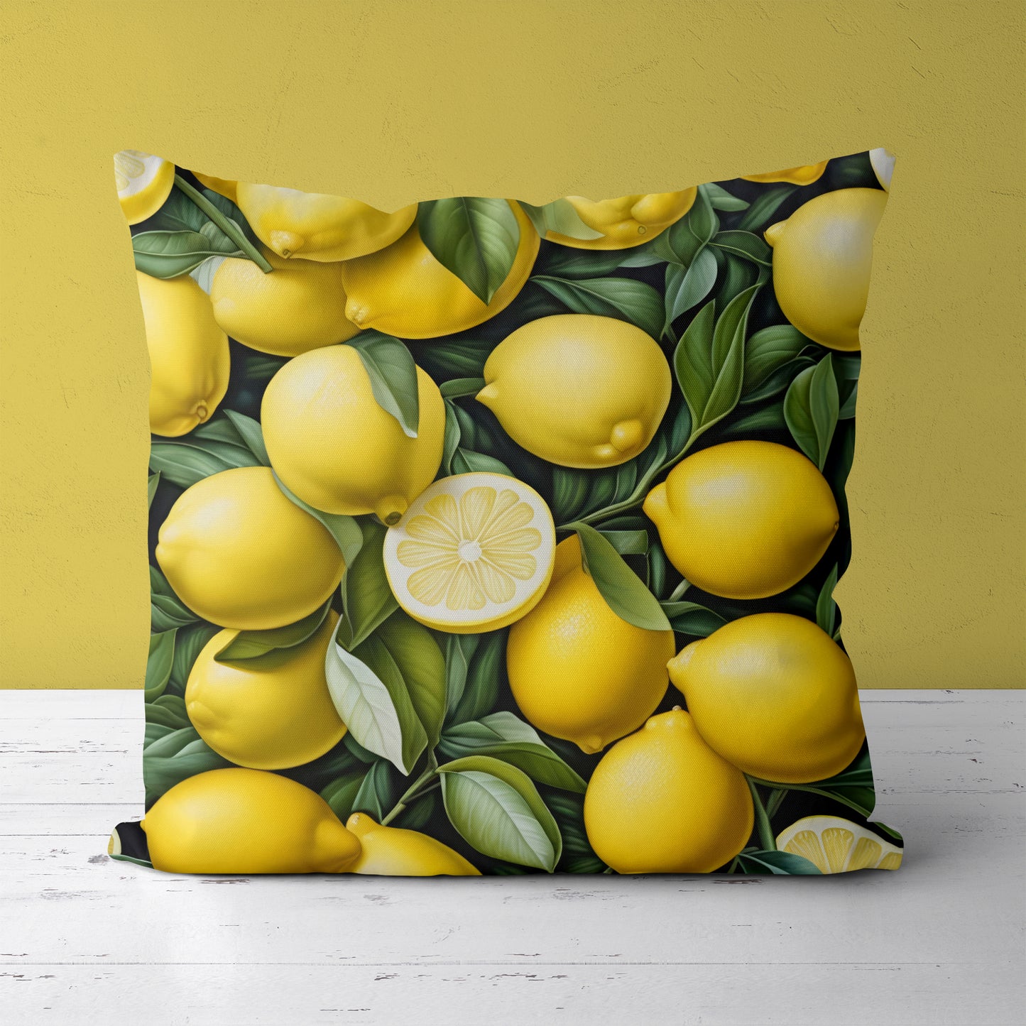 Yellow Lemons Kitchen Pillow – Ideal for Home Makeover