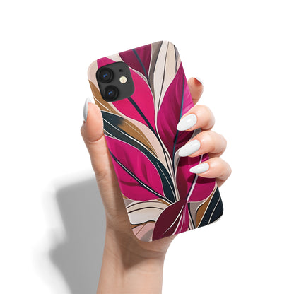 Fuchsia Floral Patterns iPhone Case