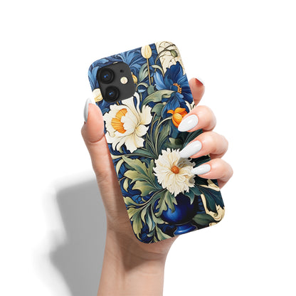 Victorian Blue Flowers iPhone Case