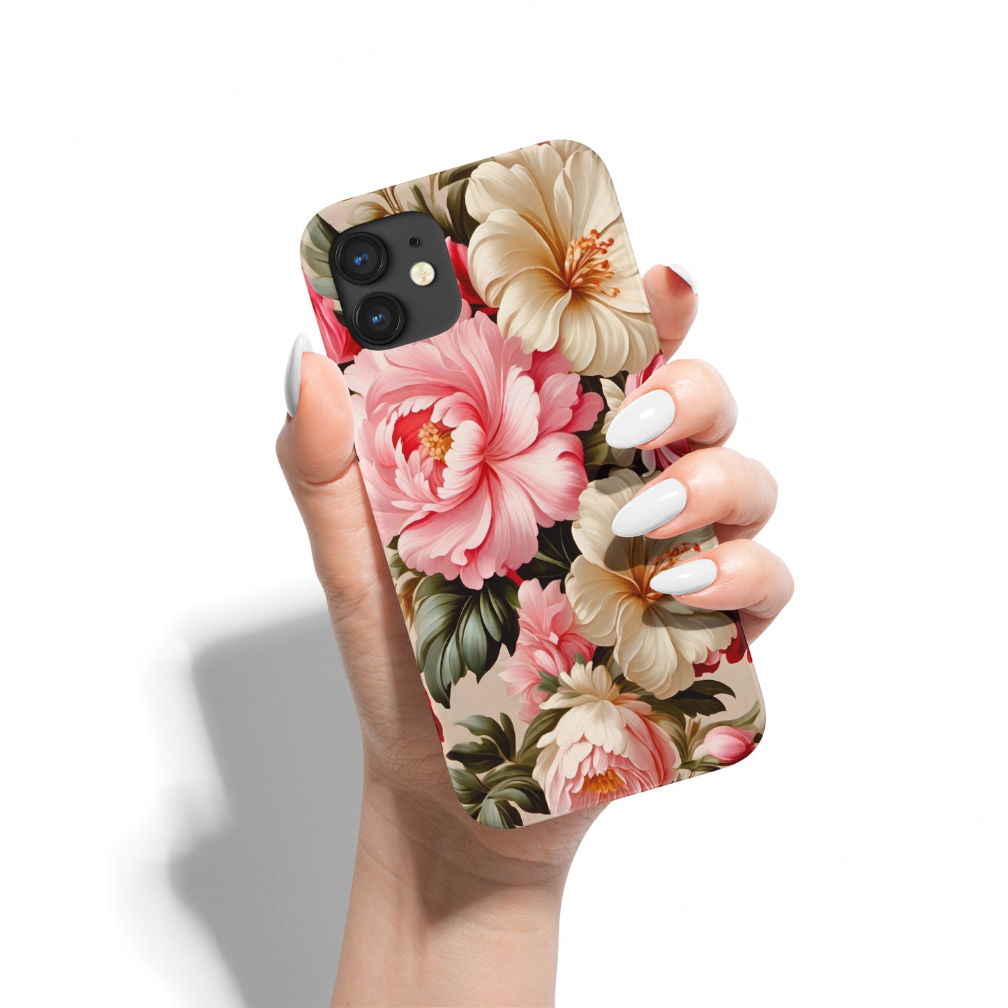 Luxury Floral Beige iPhone Case