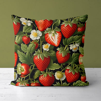 William Morris Strawberries Pillow – Kitchen Decor