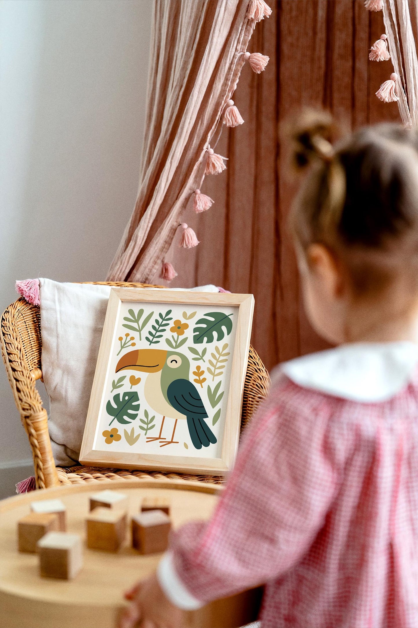 Cute Toucan Print - Jungle Kids Wall Art