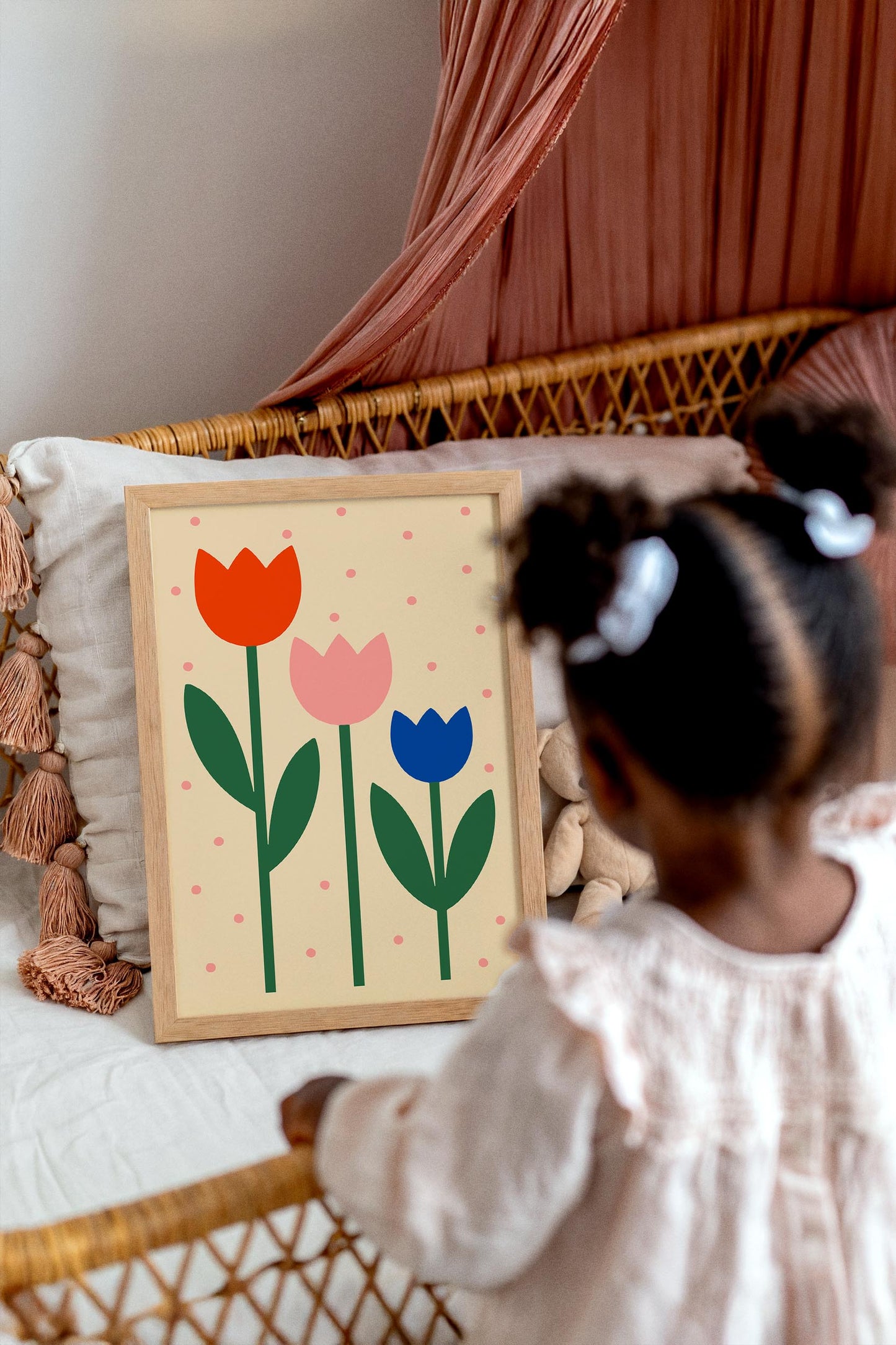 Minimalist Tulips Print - Floral Wall Art